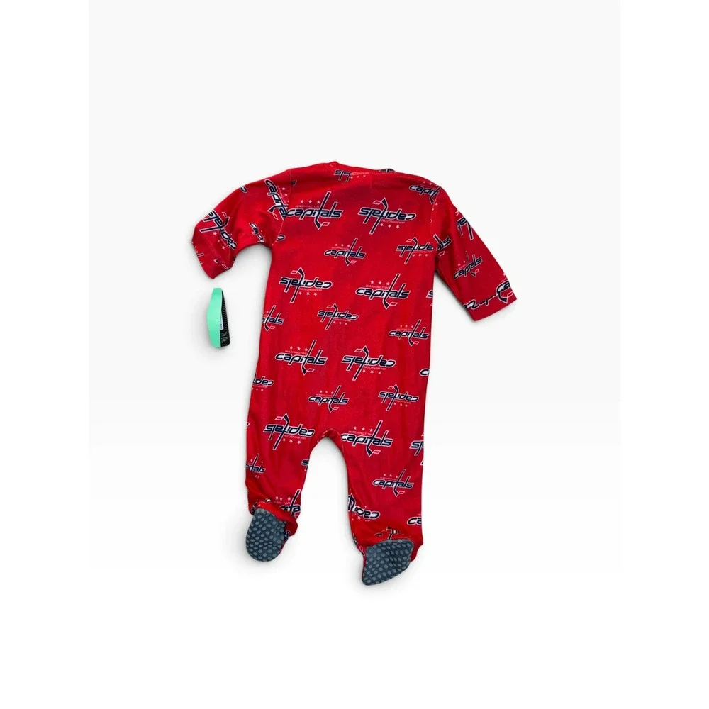 NHL Washington Capitals Infant Red Footed Sleeper Pajamas 3-6M NEW